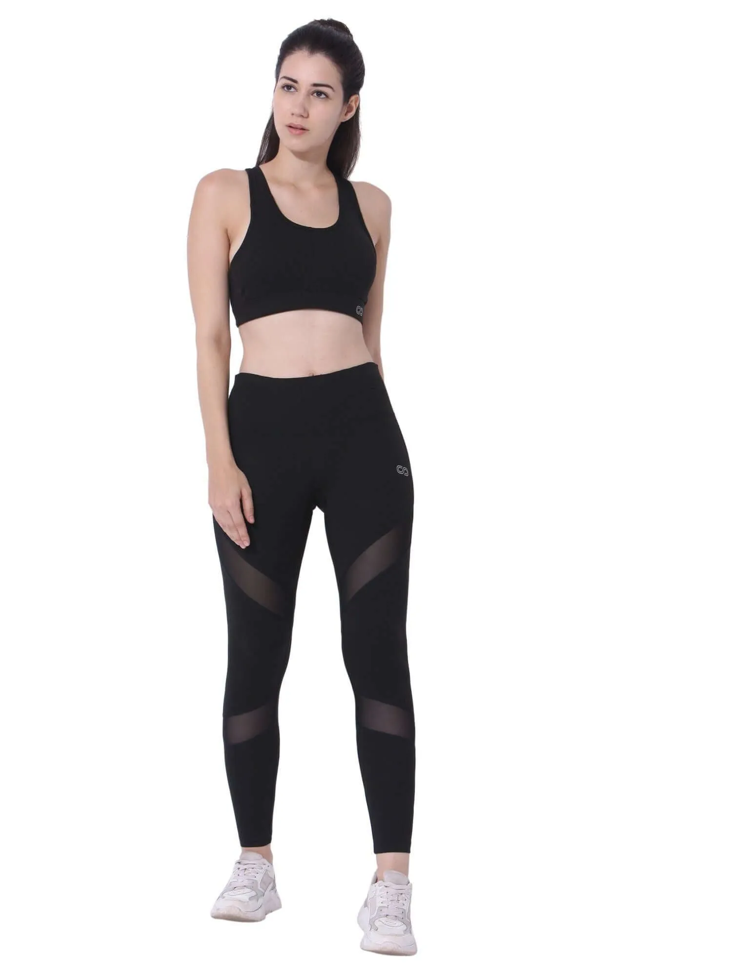 Silvertraq Mesh Cross Leggings Black