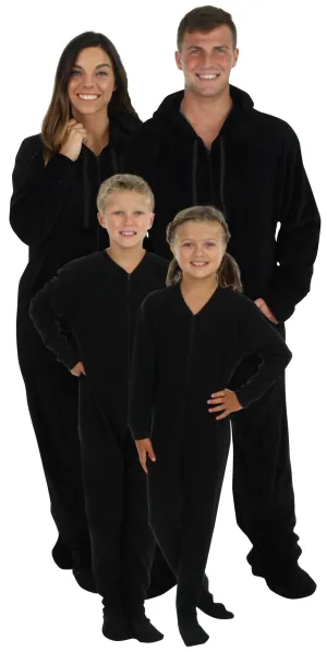 SleepytimePjs Family Matching Black Onesie Footed Pajamas