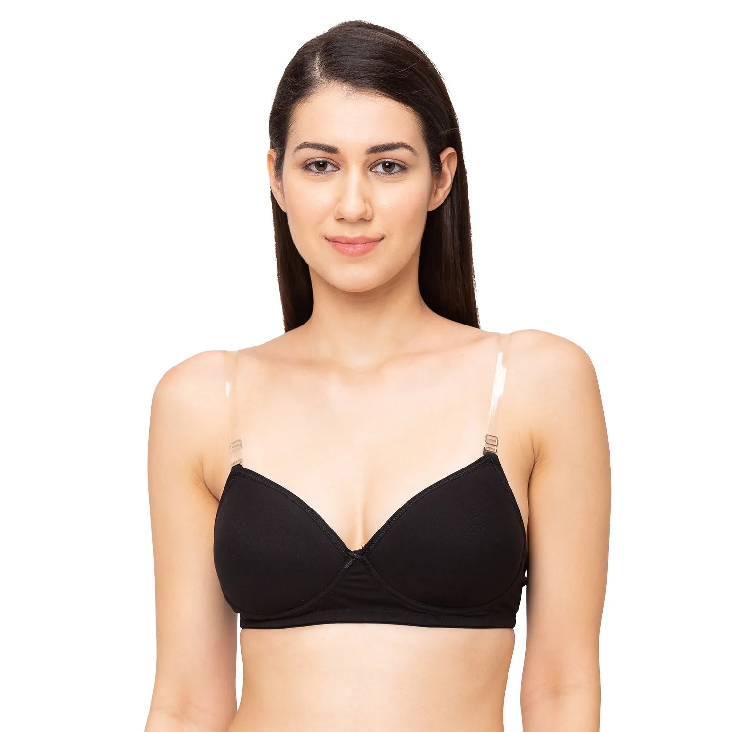 Slick - Cotton Mold Padded T-shirt Bra Black