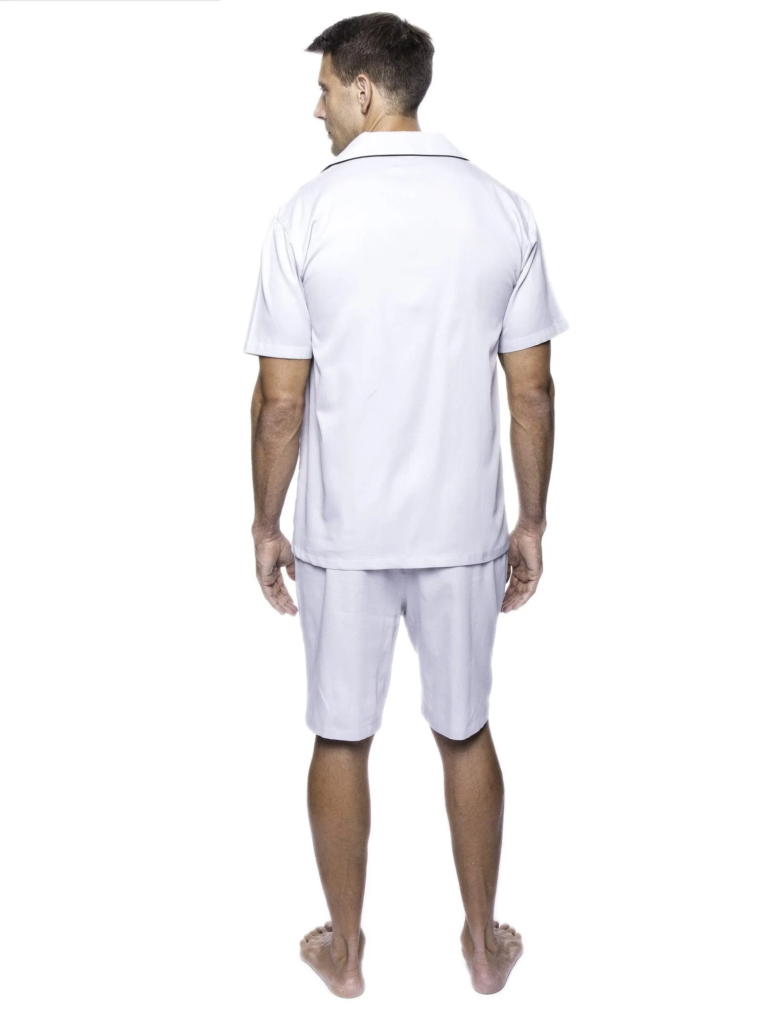 Twin Boat Men's 100% Woven Cotton Short Pajama Sleepwear Set