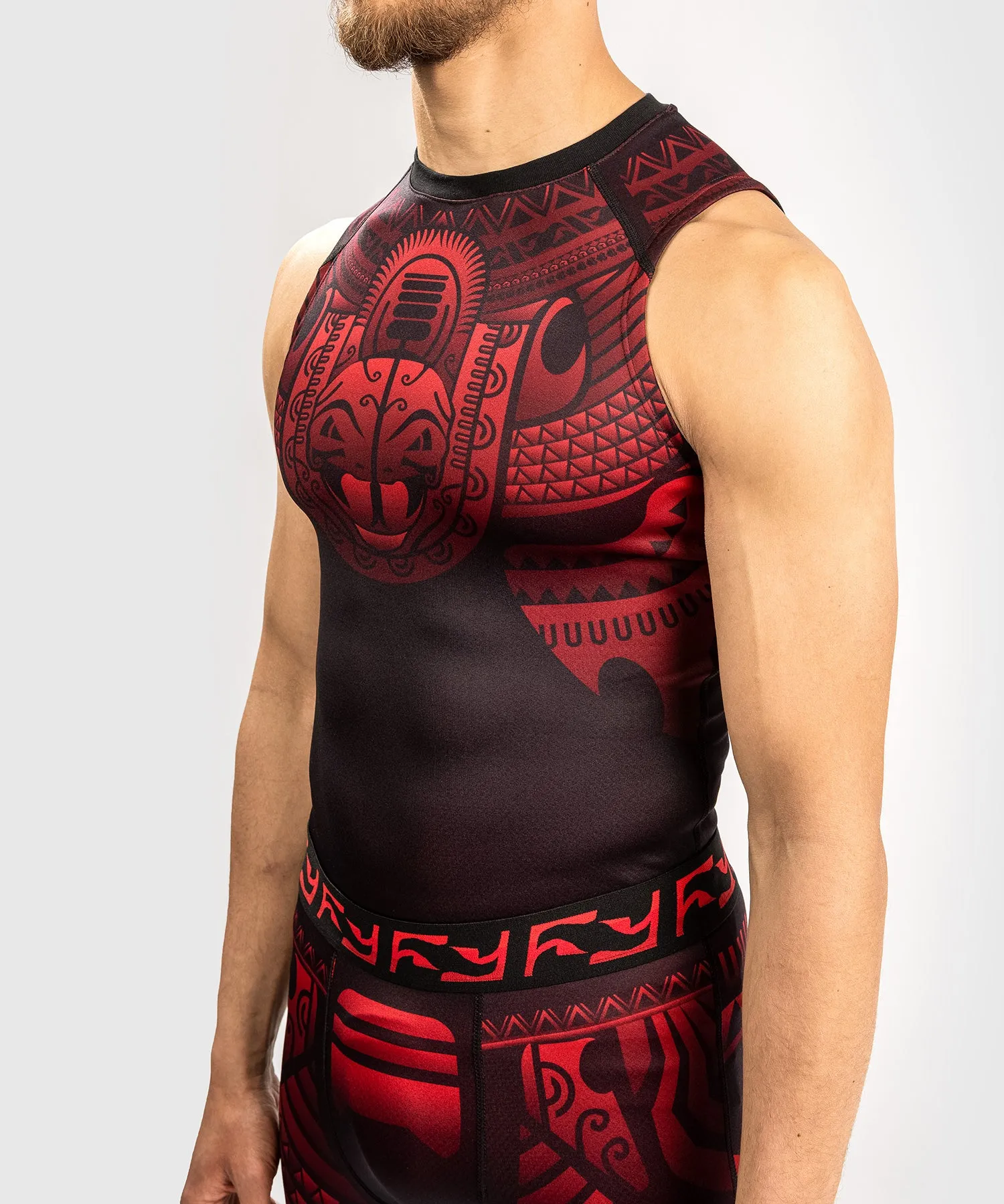 Venum Nakahi Rashguard - Sleeveless - Black/Red