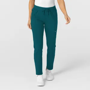 W123 Women's Flex-n-Reach Track Scrub Pant - Caribbean