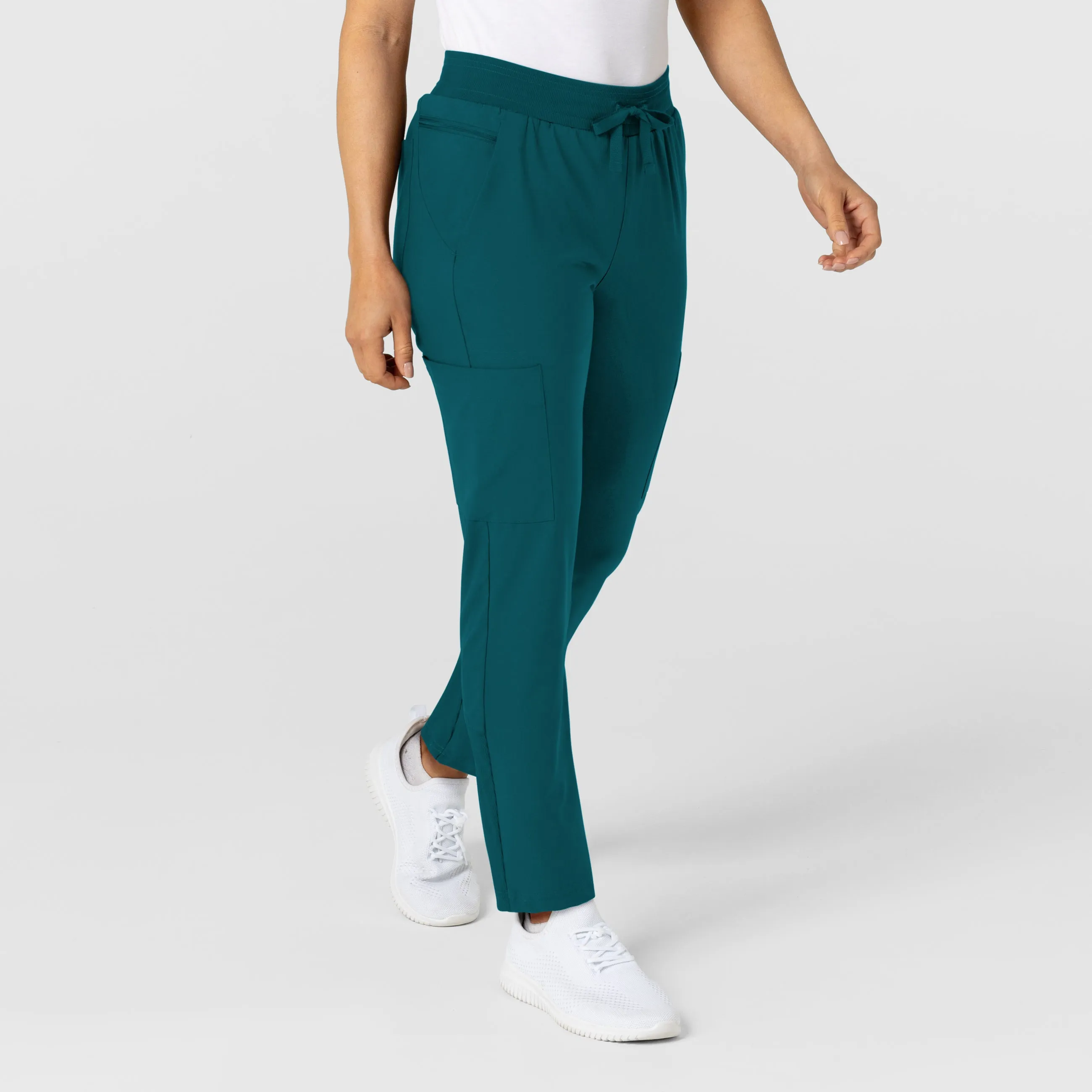 W123 Women's Flex-n-Reach Track Scrub Pant - Caribbean