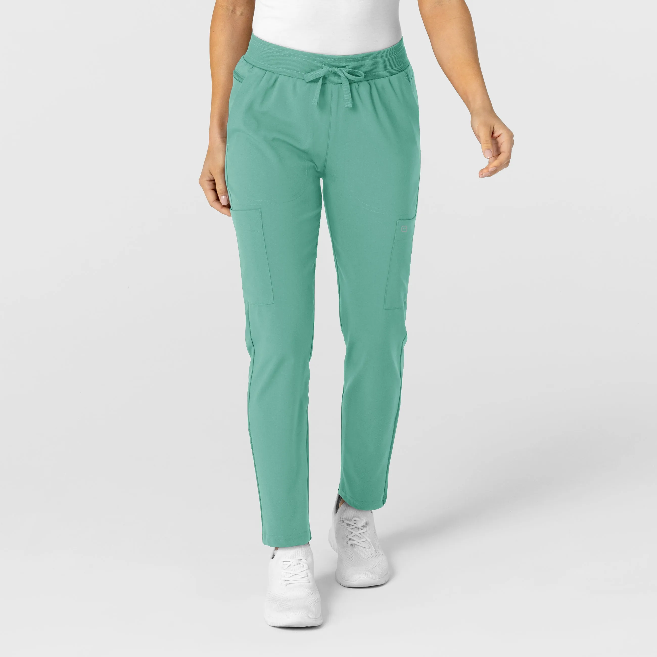 W123 Women's Flex-n-Reach Track Scrub Pant - Turquoise