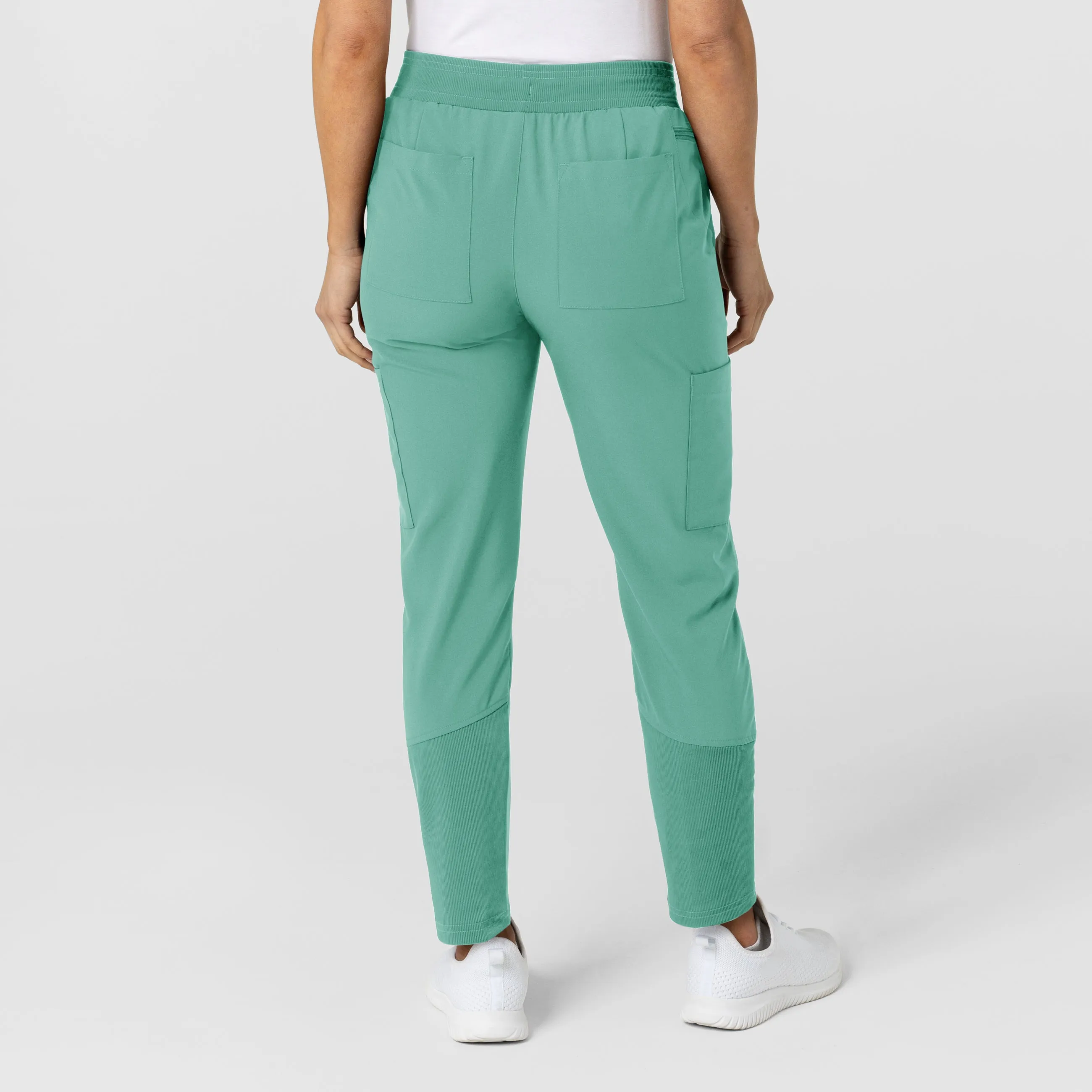 W123 Women's Flex-n-Reach Track Scrub Pant - Turquoise