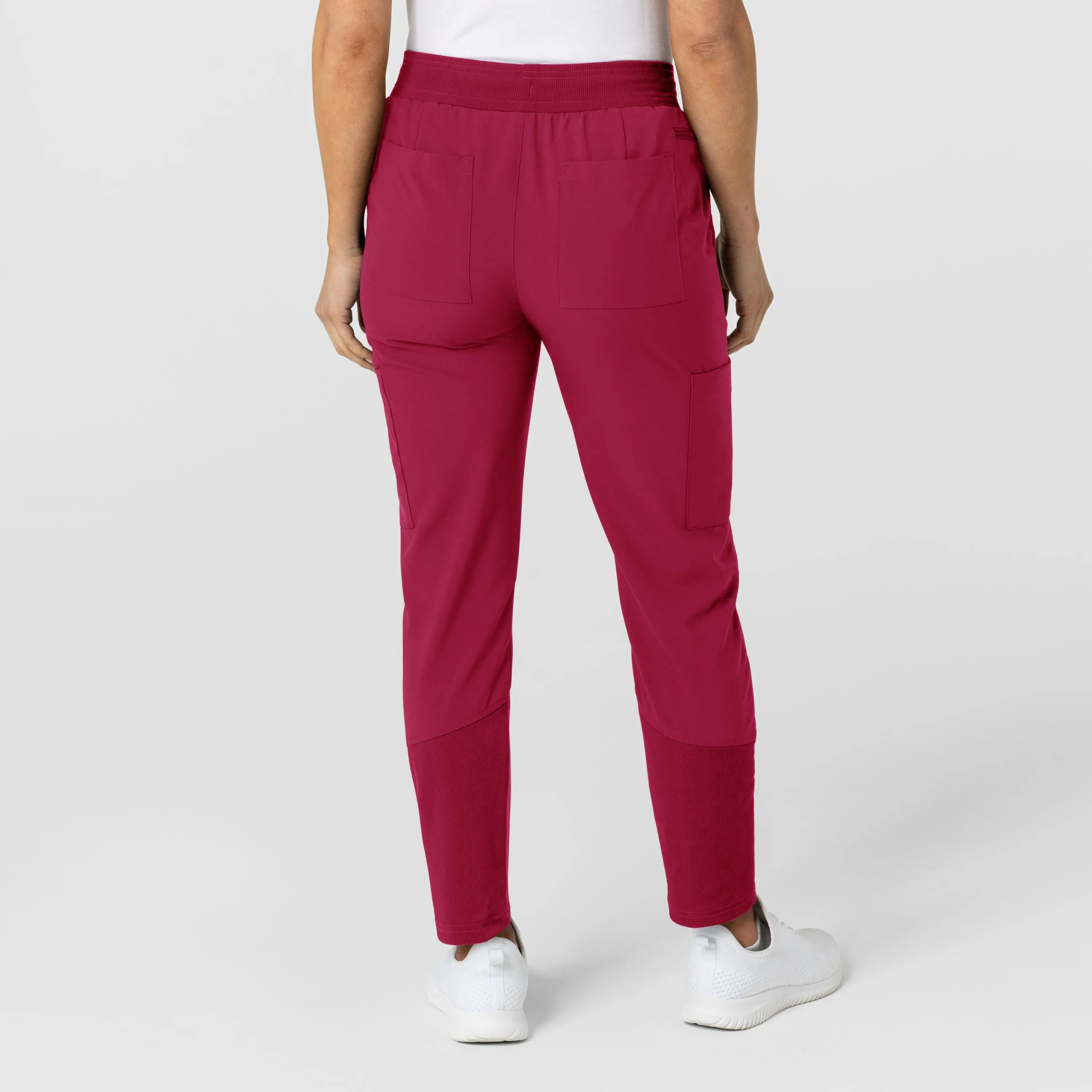 W123 Women's Flex-n-Reach Track Scrub Pant - Viva Magenta