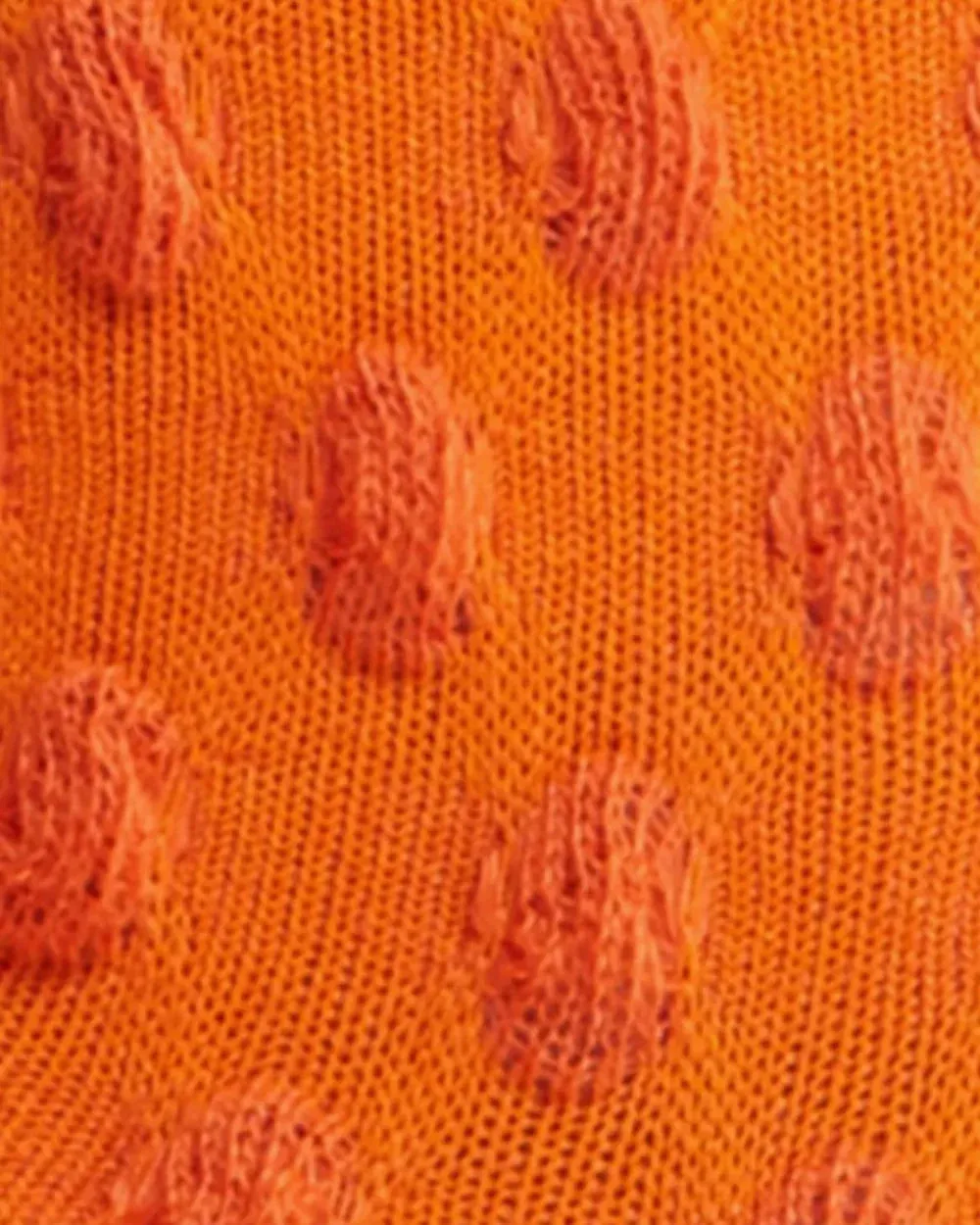 Waffle Combed Cotton Socks - Orange