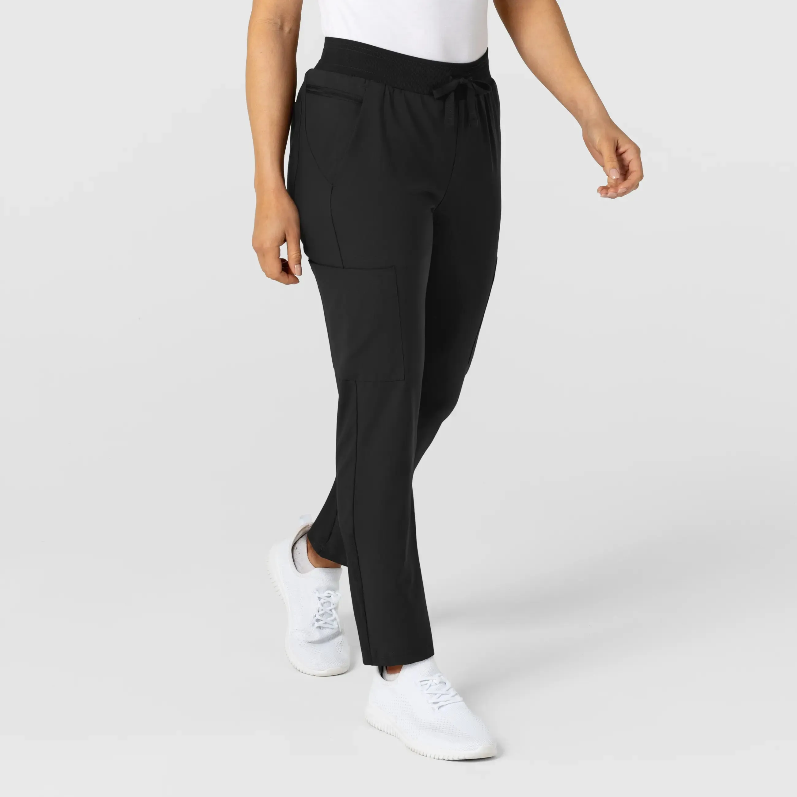 Wink Women's Flex-n-Reach Track Scrub Pant - Black