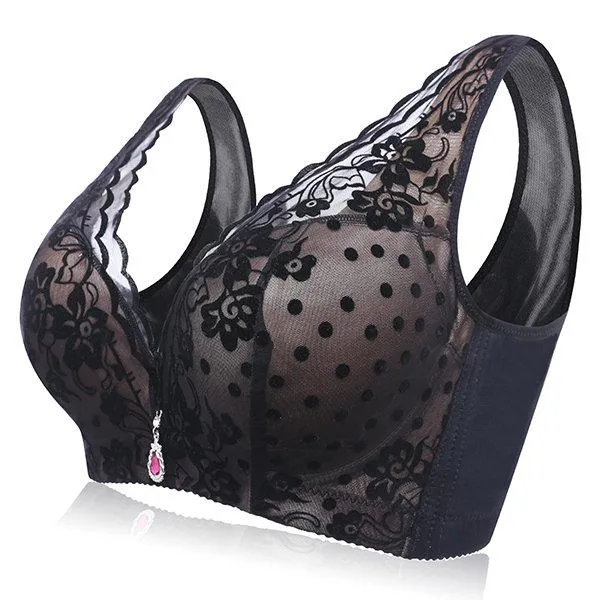 Wireless Breathable Adjustable  Lace Gather Bras