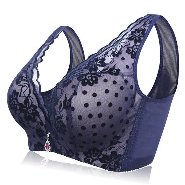 Wireless Breathable Adjustable  Lace Gather Bras