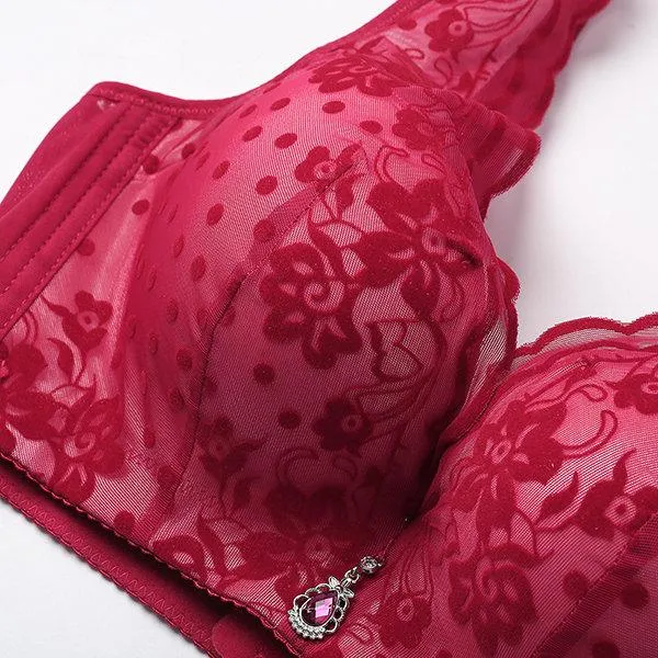 Wireless Breathable Adjustable  Lace Gather Bras