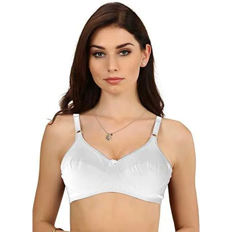 Women Cotton Full Coverage Candy White Bra