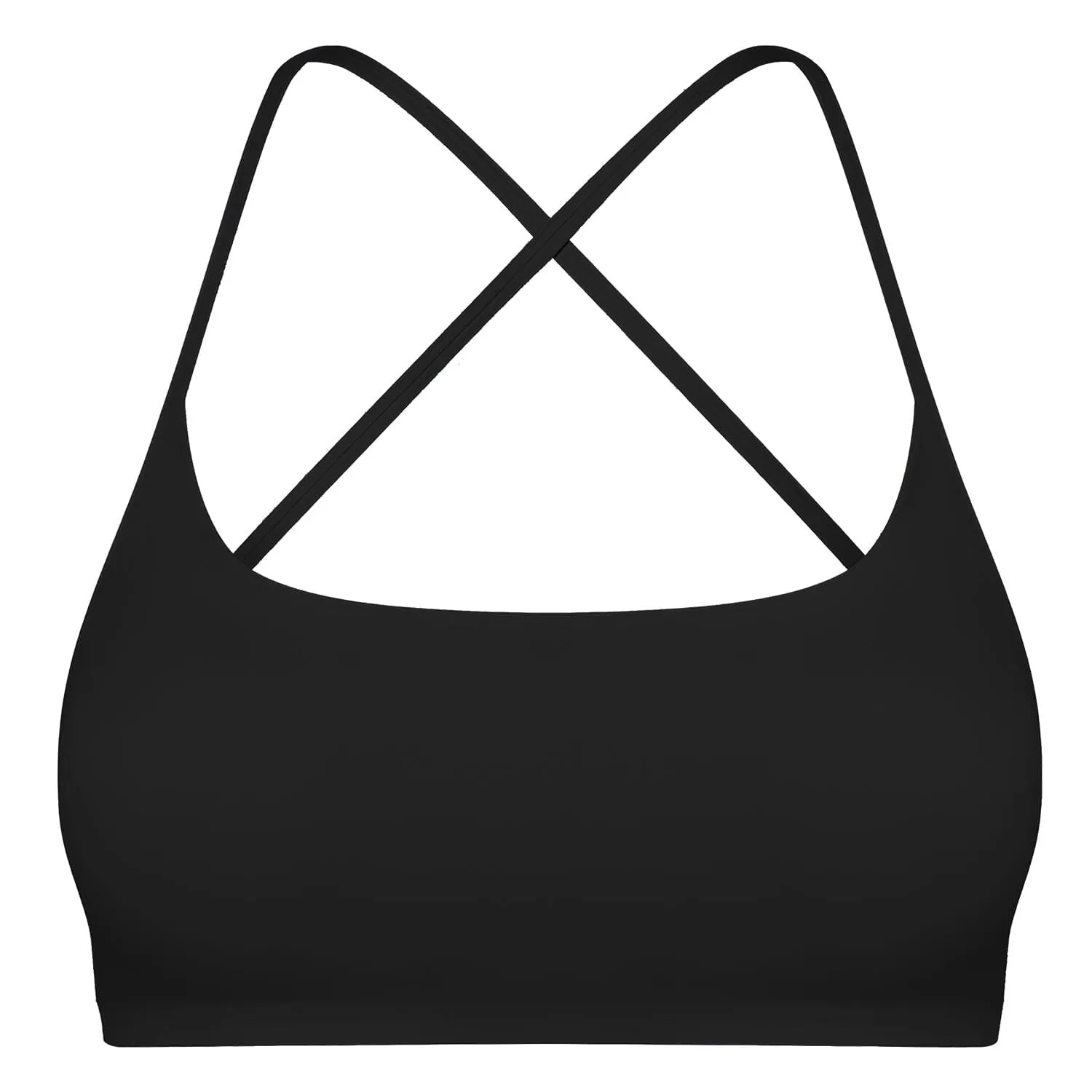 Women Cross Back Sport Bras Padded with Removable Pads Thin Straps