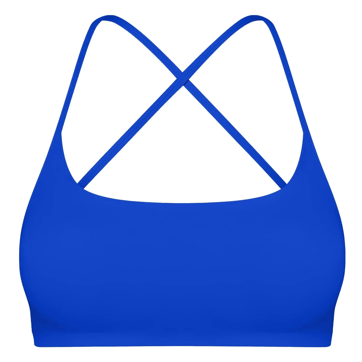 Women Cross Back Sport Bras Padded with Removable Pads Thin Straps