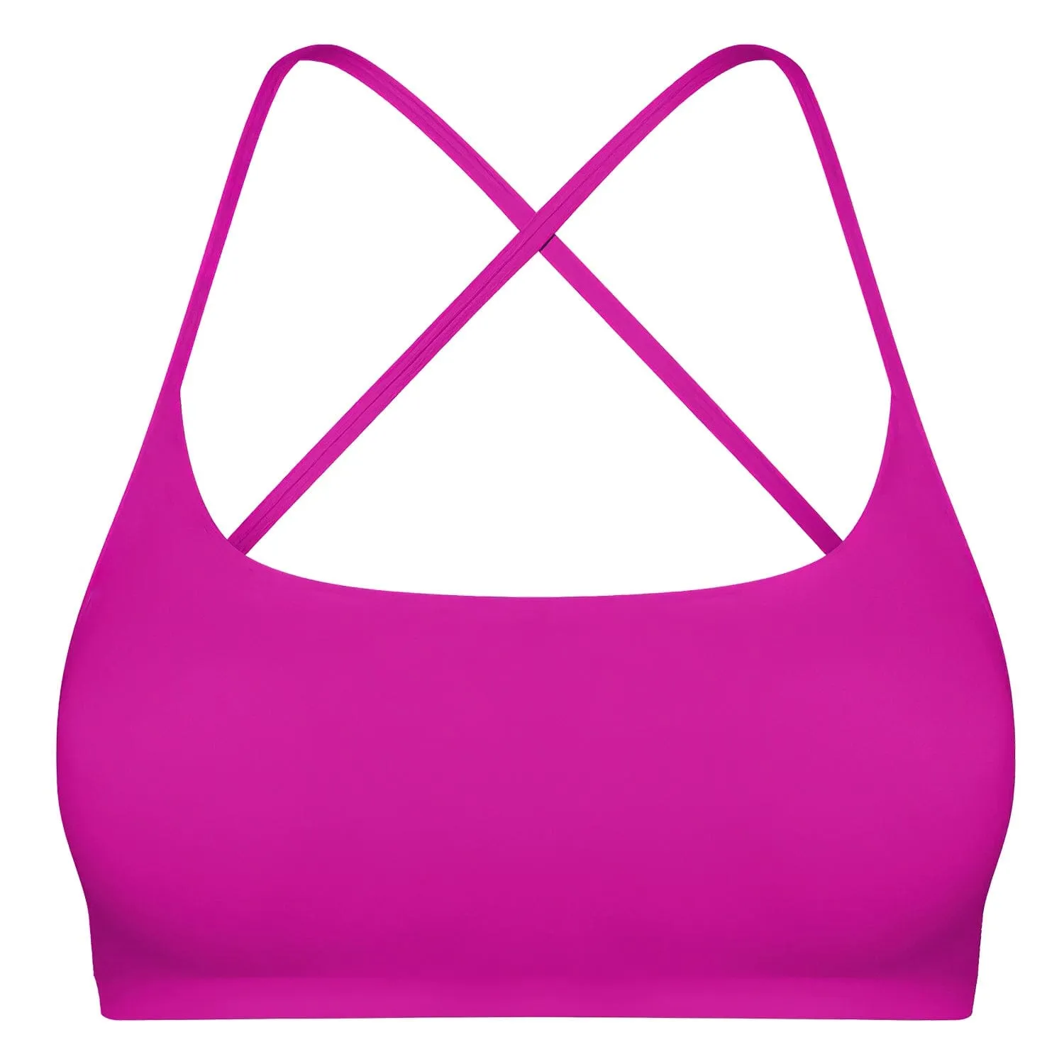 Women Cross Back Sport Bras Padded with Removable Pads Thin Straps