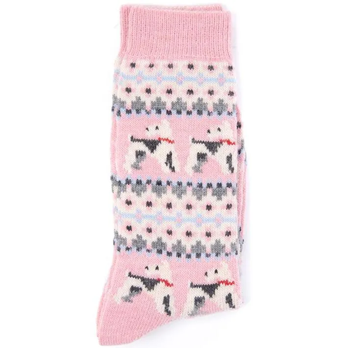 Womens Fairisle Terrier Socks