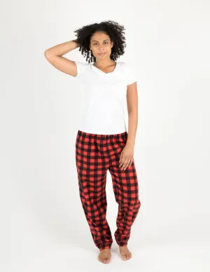 Women's Fleece Plaid Pants