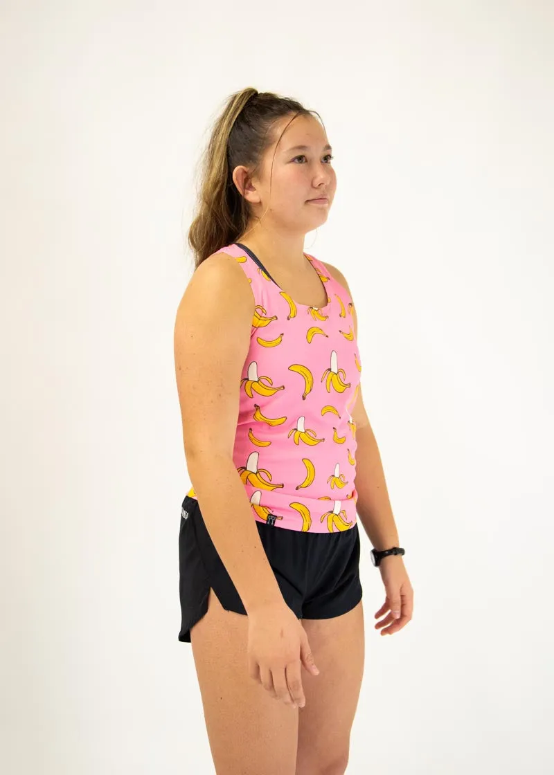 Women's Pink Bananas Performance Singlet