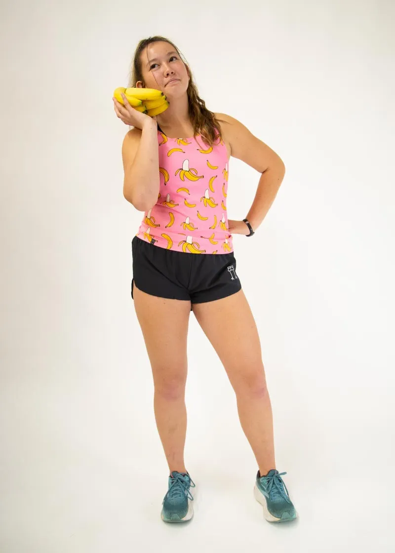 Women's Pink Bananas Performance Singlet