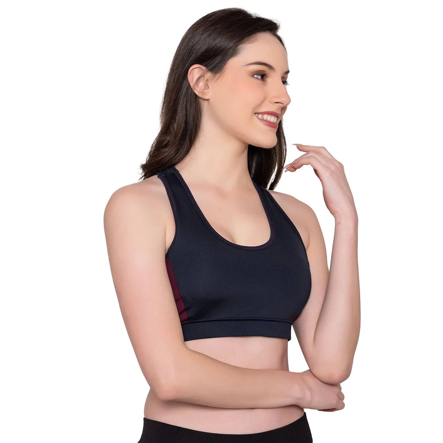 Women's Wirefree Padded Full Coverage Sports Bra - Navy